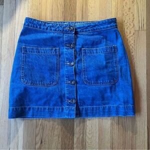 Free people denim mini skirt